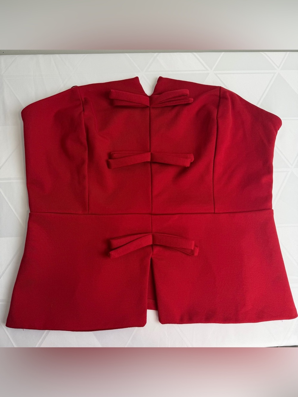 Milk & Honey Women’s Red  Bustier With Bow Accents Side Zip Size L NWOT